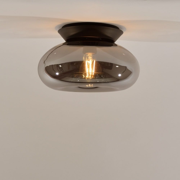 s.luce Cruet Glas Wand- und Deckenleuchte Up & Low Rauch