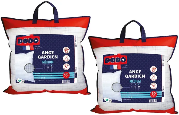 DODO - ANGE GARDIEN Kopfkissen Stoff Weiß - B 60 cm x H 10 cm x L 60 cm