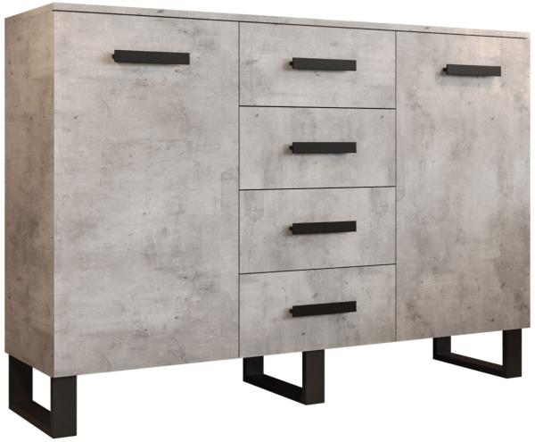 Backofenumbauschrank Rimini 60x207cm matt lackiert Farbe: RAL 5024 pastellblau matt / grau RI-D14/RU/2D