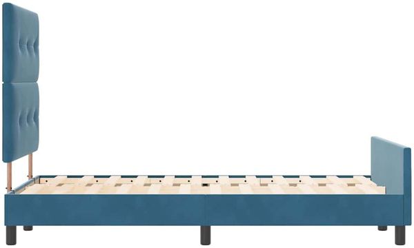 vidaXL Boxspringbett mit Kopfteil Dunkelblau 120 x 200 cm Samt 3344937 Bild 8
