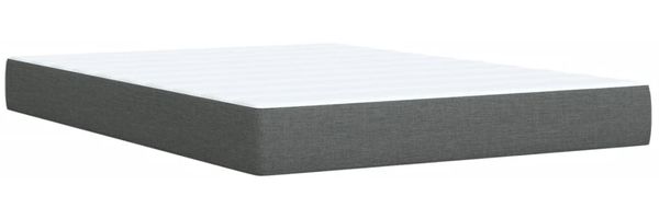 vidaXL Boxspringbett mit Matratze Dunkelgrau 140x200 cm Stoff 3292819 Bild 8