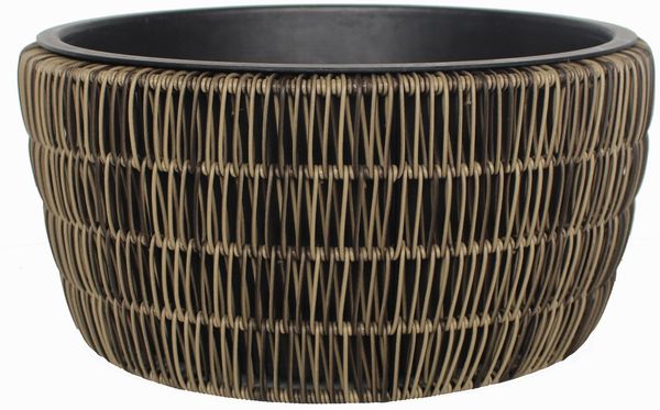 TrendLine Polyrattan Schale Ø 44 x 21 cm mit Einsatz