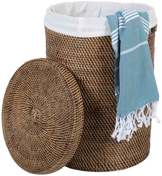 Rattan Wäschekorb Cleo Braun M