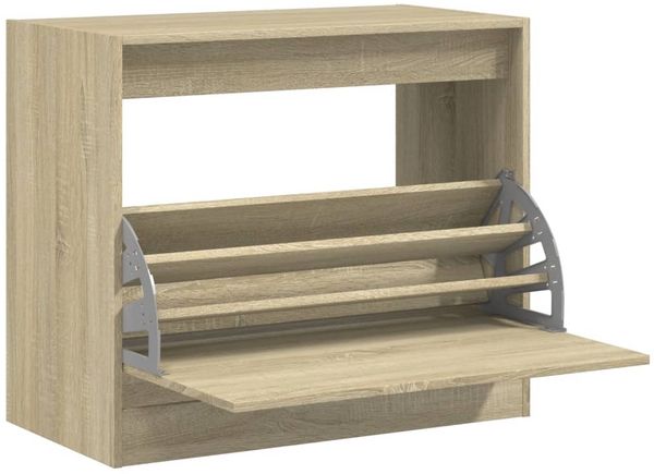 vidaXL Schuhschrank Sonoma-Eiche 80x42x69 cm Holzwerkstoff 840003 Bild 2
