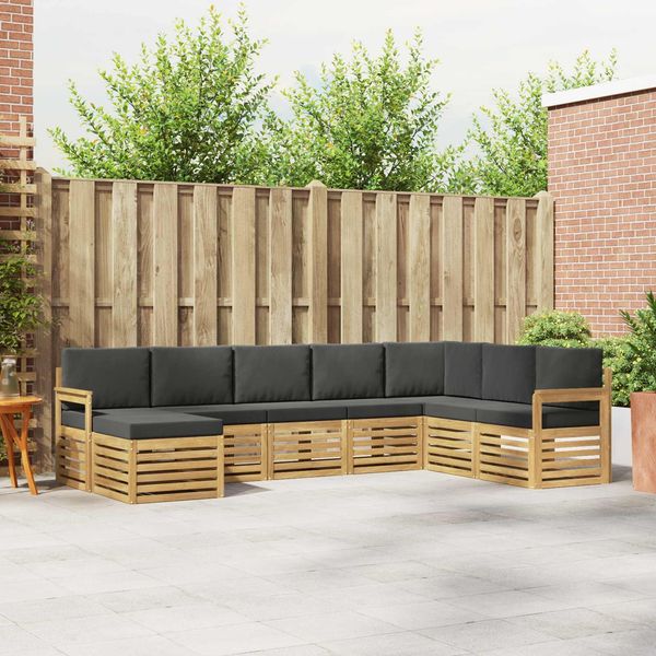 vidaXL Outdoor-Sofagarnitur 8 pcs Weiß und Anthrazit 3392302