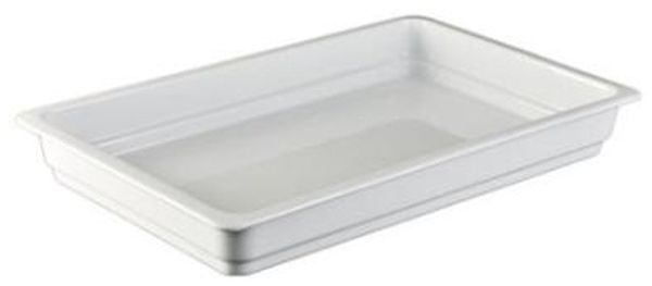 Gastro-Behälter 1/1 GN 53x32x6 5 cm ofenfestes Porzellan weiß 4 Stk/Krt
