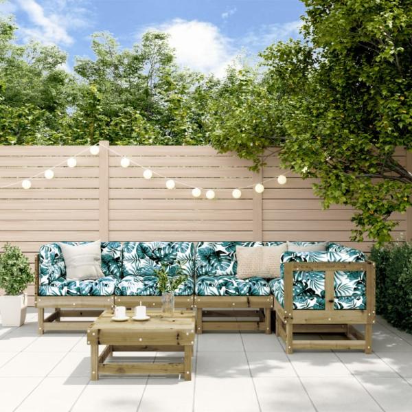 vidaXL 6-tlg. Garten-Lounge-Set Imprägniertes Kiefernholz 3186451