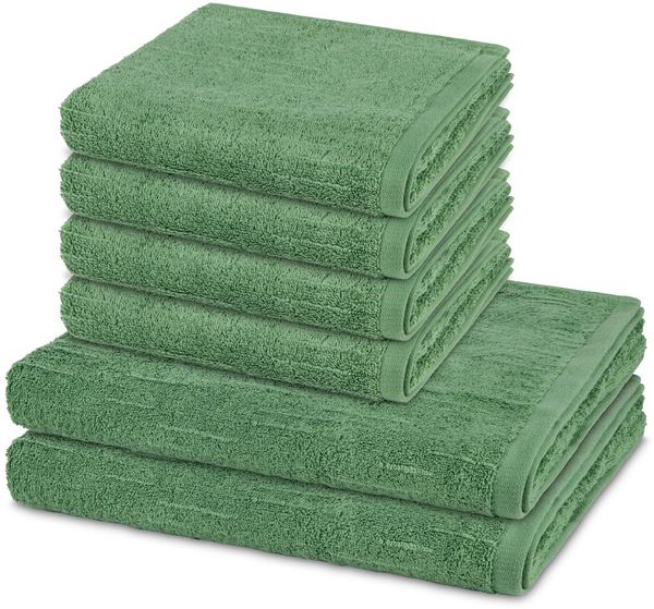Ross Premium 6 tlg. Frottier-Set - 4 X Handtuch (50 X 100cm), 2 X Duschtuch (70 X 140cm) - 500 - Schilf