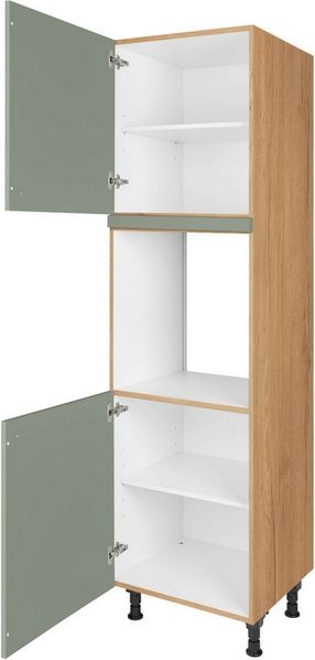 nobilia® Backofenumbauschrank "Cascada", Ausrichtung wählbar, mit zwei zusätzlichen Türen, vormontiert, Breite/Höhe: 60/167,8 cm