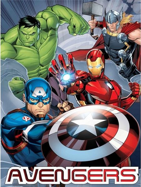 Avengers Superhelden Flauschdecke Wohndecke Flanell 110 x 150 cm