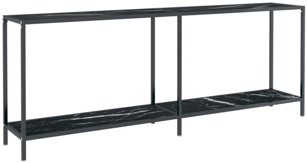 Konsolentisch, Beistelltisch, Konsole Schwarz 200x35x75,5 cm Hartglas