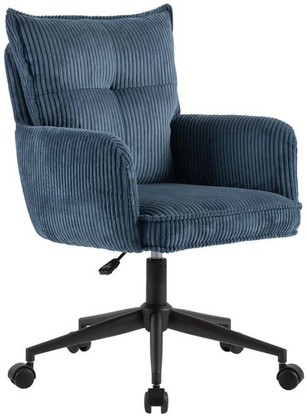 Carryhome 'LUCIE' Bürodrehstuhl, Stoff blau, 59 x 97 x 63 cm, höhenverstellbar mit Gaslift, 140 kg belastbar
