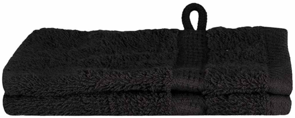 vidaXL Gästetuch SOLUND Schwarz Baumwolle 137416