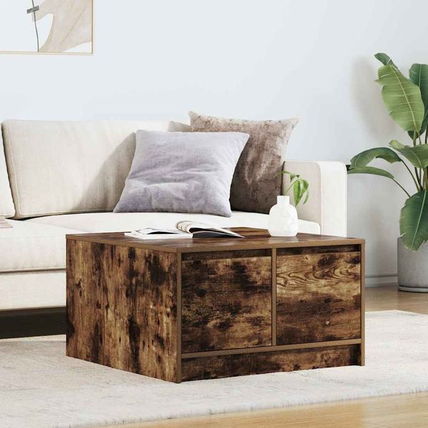 vidaXL Couchtisch mit Schubladen Räuchereiche 70,5x70x40 cm 3328412