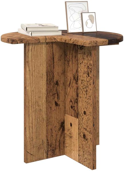 vidaXL Beistelltisch mit Speicher Altholz Ø 39 x 38 cm Holzwerkstoff 8001093 Bild 3