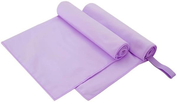vidaXL Sporthandtücher 2 pcs Lila 100 x 50 cm Polyester und Polyamid 42011483