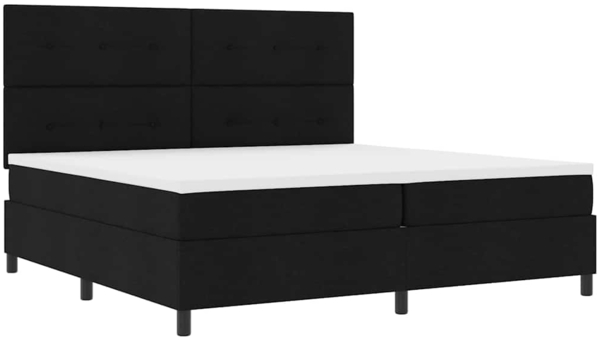 vidaXL Boxspringbett mit Matratze Schwarz 200 x 200 cm Stoff 3342895 Bild 5