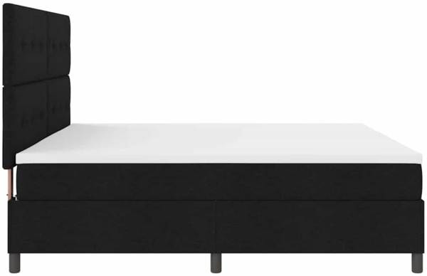 vidaXL Boxspringbett mit Matratze Schwarz 200 x 200 cm Stoff 3342895 Bild 8