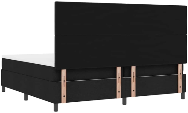 vidaXL Boxspringbett mit Matratze Schwarz 200 x 200 cm Stoff 3342895 Bild 9