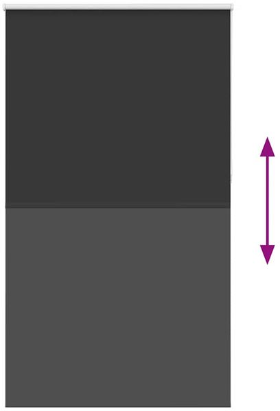 vidaXL Verdunkelungsrollo Schwarz 125x210 cm Stoffbreite 121,6 cm 4010925 Bild 5