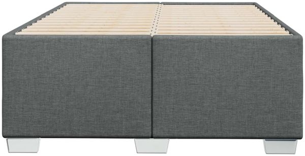 vidaXL Bettgestell ohne Matratze Dunkelgrau 120x200 cm Stoff 3284465 Bild 4