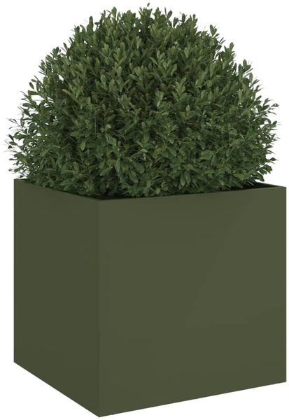 vidaXL Pflanzkübel Olivgrün 49x47x46 cm Stahl 841565 Bild 4