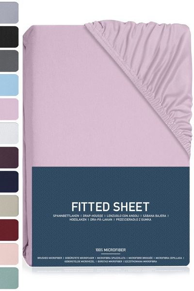 BRB HOME Spannbettlaken Spannbettlaken Gebürstete Mikrofaser, Polyester, Gummizug: Rundum, (1 Stück), Polyester für Boxspringbett und Topper bis 35 cm
