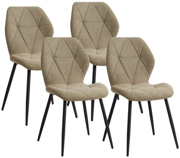 GrandCA HOME Esszimmerstuhl 4er-Set Esszimmerstühle, Küchenstuhl im skandinavischen Stil (4 St), 48 x 45.5 x 84 cm, Grün