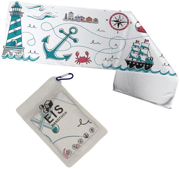 speecheese Sporthandtuch Marine Eishandtuch für Strand- und Segelfans