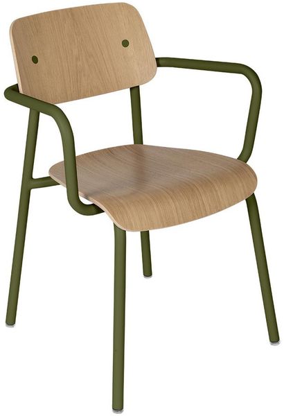 Studie Sessel Holz mit Armlehne Pesto