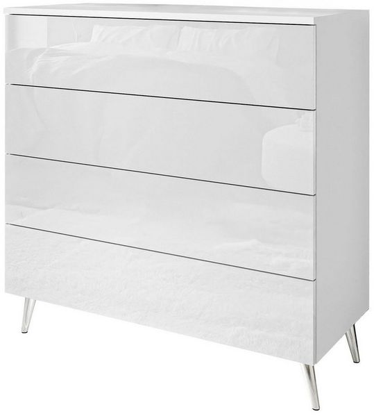 Lookway Kommode AURA 4S mit Schubladen und Griffloses Öffnungssystem, Breite: 95 cm