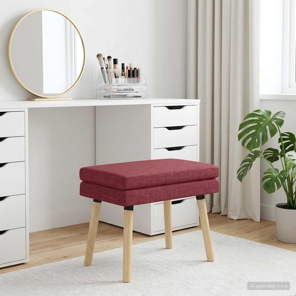 vidaXL Doppellagige Bank Weinrot 60 x 40 x 46 cm Stoff 42038420