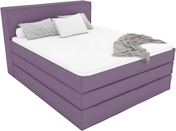99rooms Santiago Boxspringbett Lila Velours SORO 160x200 cm Taschen-Federung Bild 6