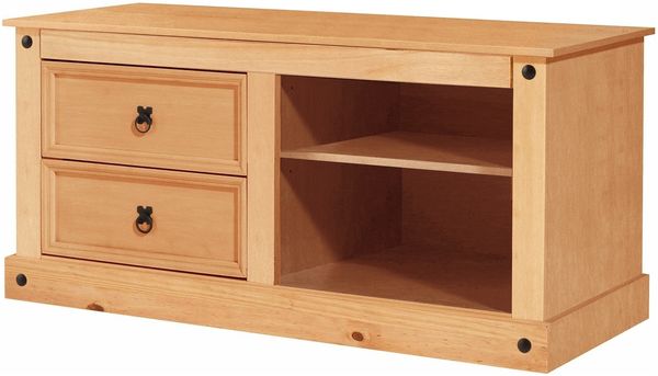TV-Board >Hallfrid< 2 Schubladen, 2 Fächer, in Kiefer natur - 120x57x50cm (BxHxT)