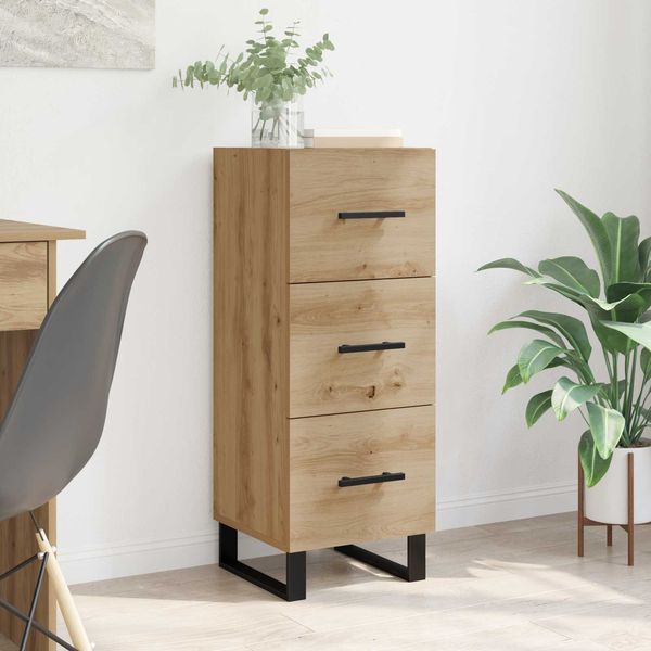 vidaXL Sideboard Artisan-Eiche 34,5 x 34 x 90 cm Holzwerkstoff 881586