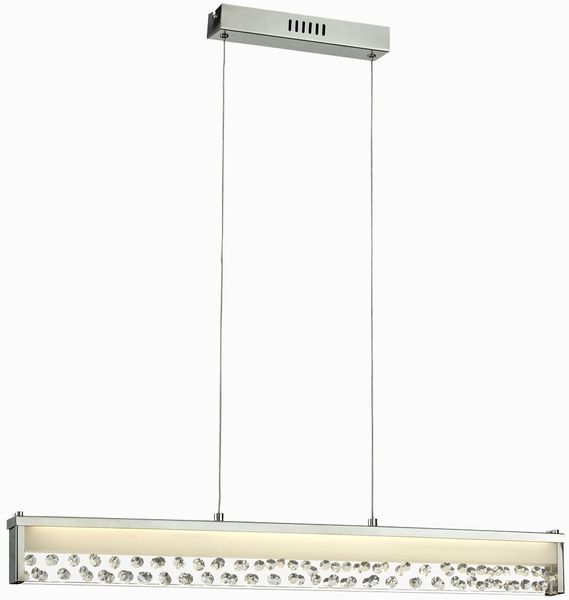 LED Hängeleuchte, Kristalle, Glas, Höhenverstellbar, L 78 cm