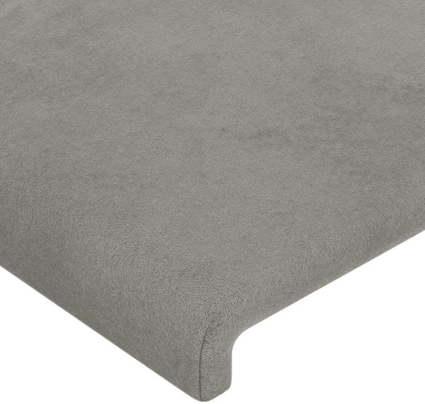 Bettgestell mit Kopfteil Samt Hellgrau 90x200 cm, Härtegrad: H2 [3125611] Bild 10