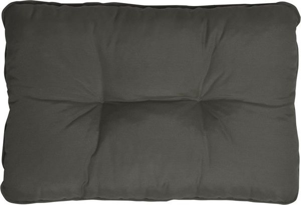 Beautissu Sitzkissen Lounge Kissen Outdoor Rückenkissen Flair LK, 50x40x12cm, Anthrazit, 50x40x12 cm – Wetterfest Schmutzabweisend Polster für Gartenmöbel