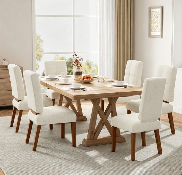 Patbrela Stuhl Holz-Esszimmerstühle, 2er-Set, Polsterstuhl (1 St), stabile Holzkonstruktion