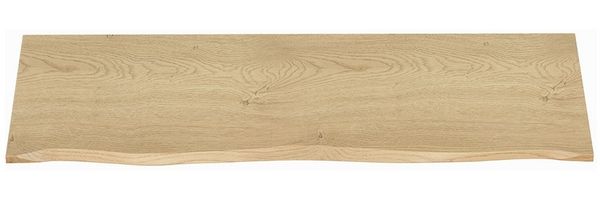 Lomadox Waschtischplatte DURANGO-56, 140 cm breit in Eiche mit Baumkante
