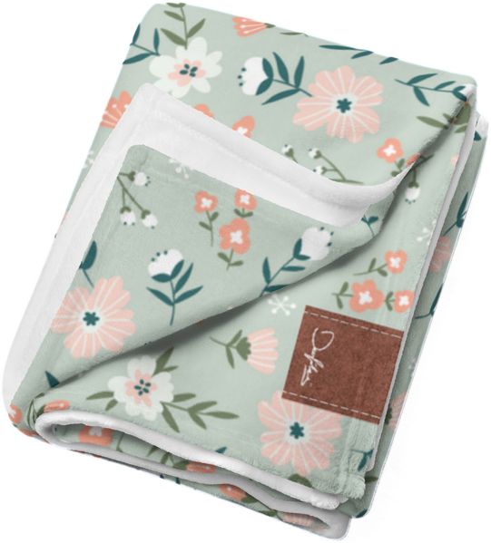 DECALVIBES Tagesdecke Kuscheldecke Happy Flower Meadow - 152 x 203 cm