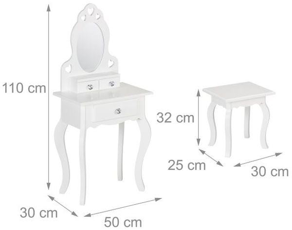 Kinder Schminktisch mit Hocker 10047348 Bild 4