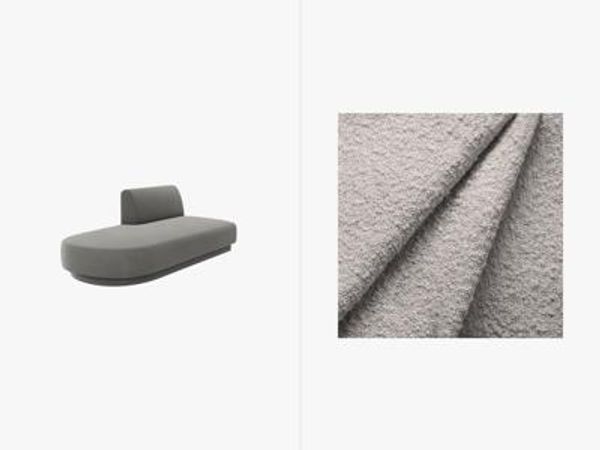 Micadoni 2-Sitzer Sitzmodul offen Miley Links Boucle Baloo Hellgrau