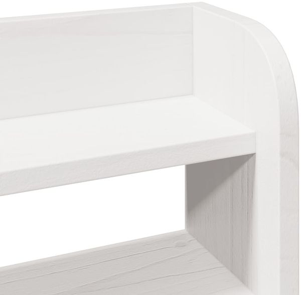 vidaXL Kopfteil mit Ablagen Weiß 160 cm Massivholz Kiefer 850945 Bild 7