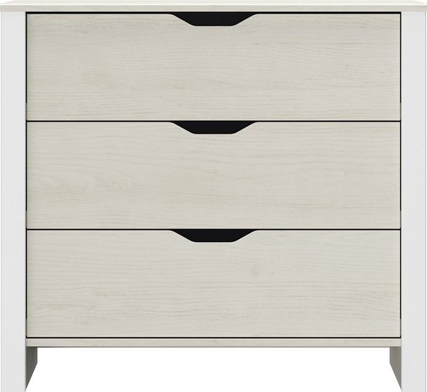 Calicosy Kommode 3 Schubladen Nairobi - L88 x H80 x P43 cm - Grau