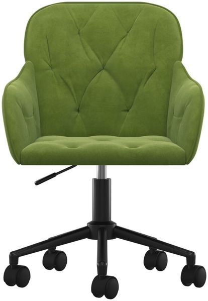 vidaXL Bürostuhl Drehbar Hellgrün Samt, 78 x 61 x 56 cm Bild 3