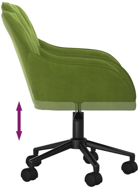 vidaXL Bürostuhl Drehbar Hellgrün Samt, 78 x 61 x 56 cm Bild 6