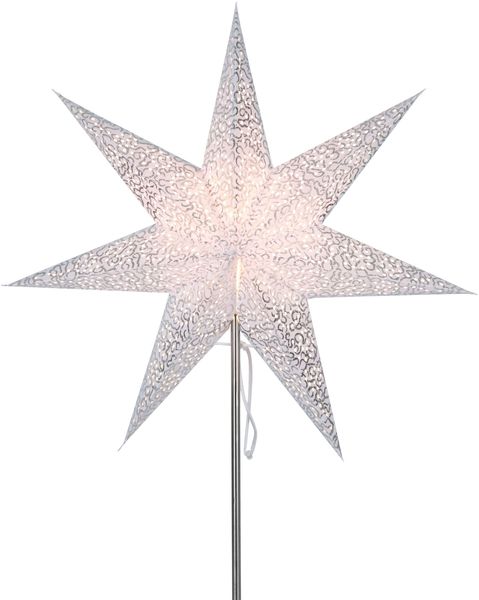 Star 236-83 Papierstern Antique mit Aufhängung 14.0x48.0x48.0 cm Weiß