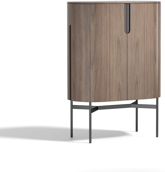 Livin Hill Silario SA08 Kommode, Echtholzfurnier aus Walnussholz, MDF, Metallgestell und Akzente, 130 x 50 x 95 cm Bild 3
