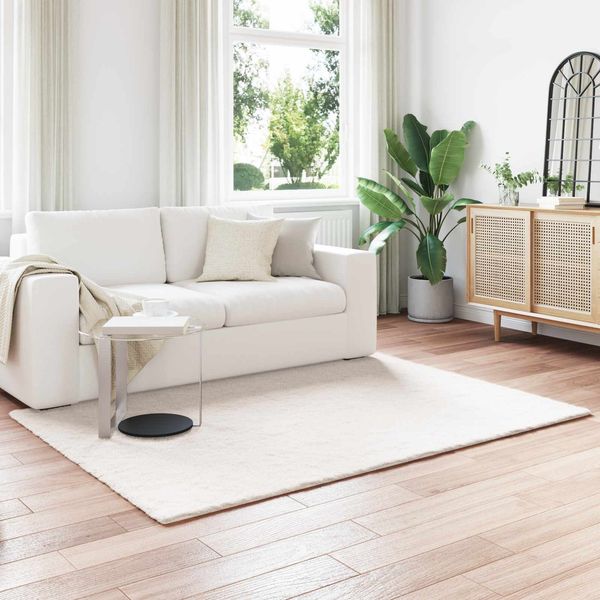vidaXL Rutschfester Teppich aus Kunstkaninchenfell OLITE Creme 42021660